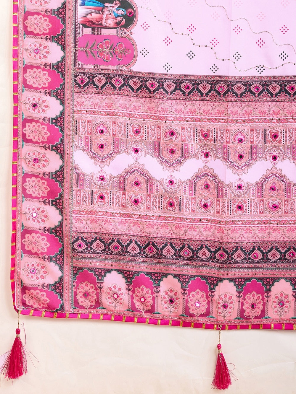 Fancy muslin cotton saree with digital printed work.